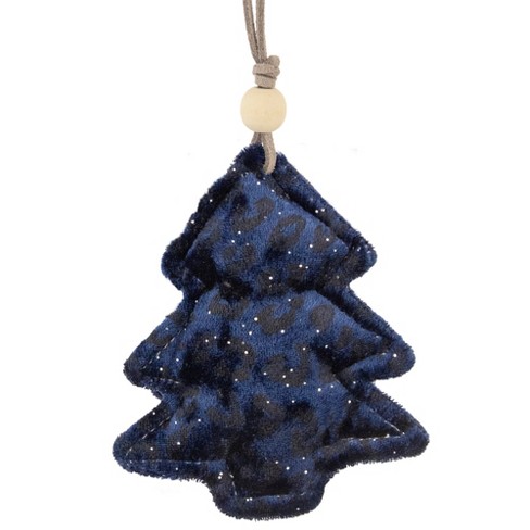 Northlight 4 Blue And Black Cheetah Print Velvet Tree Christmas Ornament :  Target