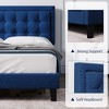 Modern Upholstered Platform Bed with Button Tufted Headboard - 4 of 4