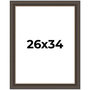 PosterPalooza | Museum Brown Picture Frame - UV Acrylic, Foam Board Backing, Hanging Hardware - 1 of 4