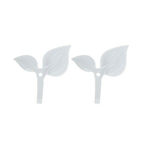 Unique Bargains Curtain Holdbacks Dual-Leaf Hooks Bronze 3.15"x2.95" 1 Pair - 1 of 4