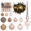 vidaXL Christmas Ball Set Set of 120 Shiny rose gold Plastic Assorted - 2 of 4