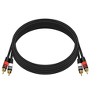 Monoprice Premium Two-Channel Audio Cable - 12 Feet - Black | 2 RCA Plug to 2 RCA Plug 22AWG, Male to Male - 4 of 4