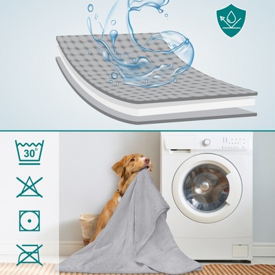 Light Gray XL Waterproof Fleece Dog Blanket