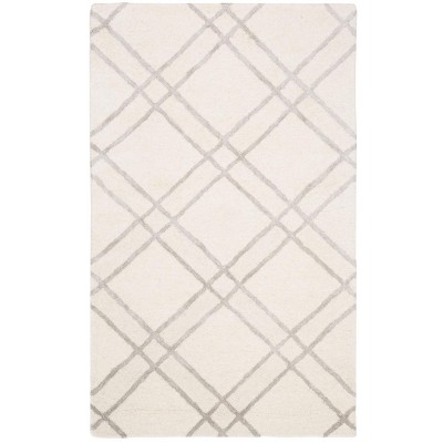 Ivory Wool Hand-Tufted Rectangular Rug 4' x 6'