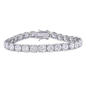 EVERLY JEWELRY | Sterling Silver 41 CT TGW Cubic Zirconia Tennis Bracelet- 7.25 in - 1 of 4