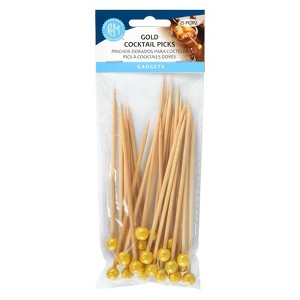 R&M International 5-Inch Gold Cocktail Picks 25-Pack - 1 of 3