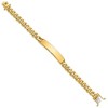 Black Bow Jewelry Men's 8mm 14k Yellow Gold Solid Curb Link I.D. Bracelet, 8 Inch - 2 of 4