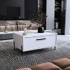 Vynxaria Coffee Table - 15.6"H White, 1 Storage Shelf, 4 Sturdy Legs, Durable Engineered Wood, FSC/TSCA/CARB Compliant for Small Spaces - 4 of 4