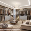 Besiost 142-In Closet System  Set with Extendable Hanging Rods, Closet Organizer with Wood Drawers - 4 of 4