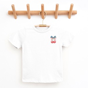 The Juniper Shop Patriotic Cherries Coquette Youth Short Sleeve Tee - 1 of 3