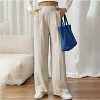 Wikineon Women's High-Waist Wide Leg Pants C Business Casual Trousers with Functional Pockets for Polished Comfort & Versatile Styling,beige, XXL Size - 3 of 4