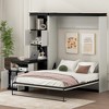 Full Size Murphy Bed with Desk, Storage Shelves and Cabinets - 2 of 4