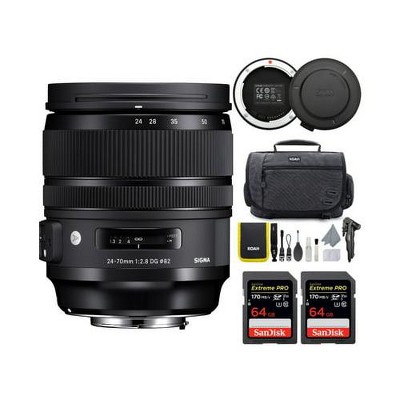 Sigma 24-70mm f/2.8 DG OS HSM ART Canon EF Lens with USB Dock, Accessory Bundle
