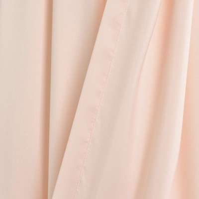 Blush Polyester Ruffled Light-Filtering Window Curtain Panels, 40"W x 45"L