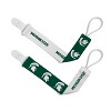 BabyFanatic Officially Licensed Unisex Pacifier Clip 2-Pack - NCAA Michigan State Spartans - Officially Licensed Baby Apparel - 2 of 4