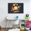 Stupell Industries Round Cosmic Solar System Floating Frame Canvas Art - 3 of 4