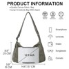 Generic Canvas Messenger Bag Large Satchel Bag Travel Hobo Bag Casual Tote Shoulder Bag for Women and Men (Green) - 3 of 4