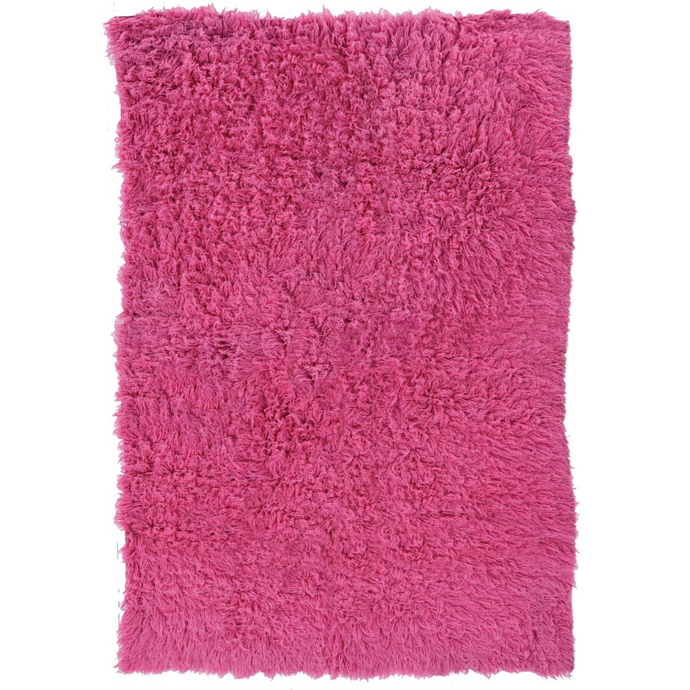2'x6' New Flokati Accent Rug Fuchsia - Linon