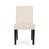 Upholstered Contemporary Armless Dining Chairs – Set of 2 Accent Side Leisure Chairs with Rubberwood Legs -Christopher Knight Home Wingback Chairs - 3 of 4