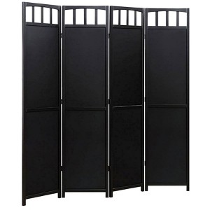 Legacy Decor Screen Room Divider Wicker and Wood Diamond Design - 1 of 2