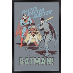 Trends International DC Comics - Batman - Robin - Superman - Batter Framed Wall Poster Prints - 1 of 4