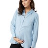 Maternity Ingrid & Isabel Classic Chambray Shirt Blue - 2 of 4