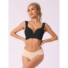 INSPIRE CHIC Women's Wirefree Bra Full Coverage Push Up Vest Bralettes 3 Packs - 4 of 4