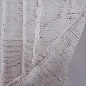 RT Designers Collection Lively Jacquard Premium Grommet Panel Pair 54" x 84" Taupe - 1 of 3