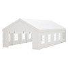 PAGED 20x15FT Patio Canopies and Gazebos with 1 Doors and 7 Windows, Waterproof, UV Protection Gazebo Pavilion Shelter Tent for Party, White - 4 of 4