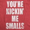 Maternity Kicking Me Smalls Funny T shirt Pregnancy Announcement Novelty Tee - Crazy Dog Maternity T Shirt - 3 of 4
