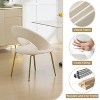 CAVINAS Modern Velvet Dining Chair with Gold Metal Legs, Dining Room Chair with Ergonomic Backrest - 3 of 4
