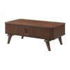 Chic Crate-Modern Storage Coffee Table - Walnut Tambour Doors & 2 Shelves for Living Room (Furniture) - 3 of 4