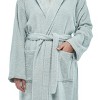 Arus Women's Turkish Terry Cotton Hooded Robe, Full Length Long Bathrobe with Hood - 2 of 4