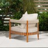 Hrinhom 27.6"W Patio Accent Chair,Outdoor Lounge Chair With Cushion - 3 of 4