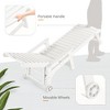 Chaise Lounge Chair with Table, 2-Piece, Outdoor Pool Lounge Chairs with Adjustable Backrest, Resin Patio Lounge Chairs with Wheels for Outside - 4 of 4