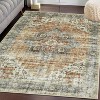 Vintage Area Rug for Living Room Bedroom Machine Washable Distressed Rug Non-Slip Low Pile Stain-Resistant Dining Accent Carpet - 3 of 4