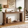 Tribesigns 63-Inch Farmhouse Console Table, 2-Tier Sofa Table Behind Couch, Wood Entryway Table with Storage - 3 of 4
