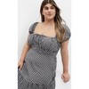 Women's Plus Size Cute Gingham Dress - black | CITY CHIC - 2 of 4