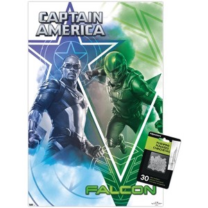Trends International Marvel Captain America: Brave New World - Cap and Falcon Unframed Wall Poster Prints - 1 of 4