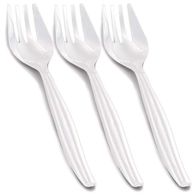 Smarty Had A Party Clear Disposable Plastic Serving Forks (150 Forks), 2 of 3