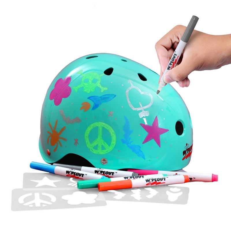 Wipeout Dry Erase Kids&#39; 8+ Helmet - Teal, 3 of 8