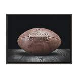 18" x 24" Sylvie Vintage Football Framed Canvas By Shawn St. Peter Gray - DesignOvation