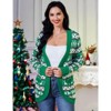 Coolmee Women's Christmas Reindeer Traditional Knitted Holiday Ugly Sweater Girl Pullover Cardigan - 3 of 4