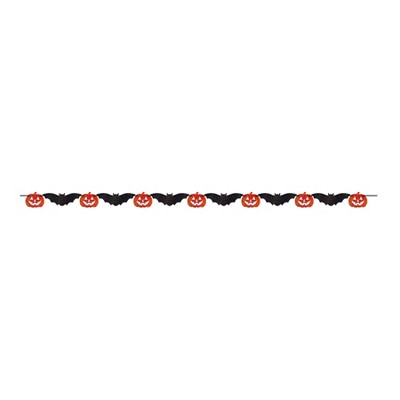Beistle Pumpkin & Bat Streamer, 4" x 7', (2/Pkg) Multicolored