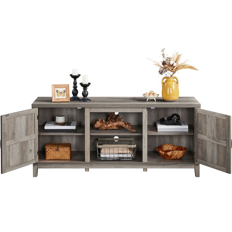 Yaheetech Farmhouse TV Stand for TVs up to 65in Entertainment Center with Storage Cabinet, 5 of 8