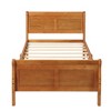 Twim Size Wood Platform Bed with Headboard and Wood Slat Support - 3 of 4