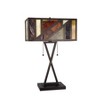Chloe Lighting Retro Stained-Glass Brush Gold Retro Table Lamp - 2 of 4