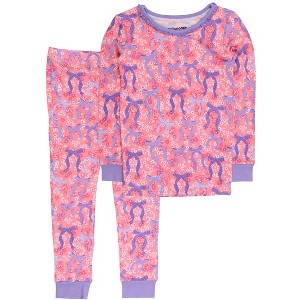RuffleButts Girls Viscose from Bamboo Ruffle Long Sleeve Pajama Set - 1 of 4