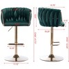 NicBex Bar Stools Set of 2,Adjustable Height Swivel Counter Stools with Chrome Footrest,Kitchen Island Stools with Gold Metal Base for Home,Bar - 3 of 4