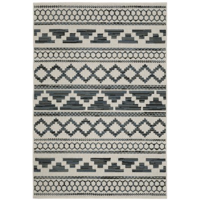 Oriental Weavers Torrey 005Y1 Light Grey/ Blue Indoor/Outdoor Area Rug - 3'3" x 5'